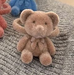 テディベア もこもこ リング レディース フリーサイズ クマ 熊 くま アニマル 動物 テディーベア ブラウン 茶色 指輪 レトロ 茶