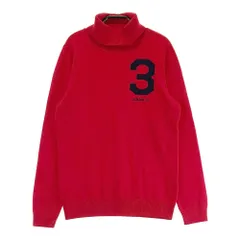 サイズ：L ADIDAS GOLF アディダスゴルフ  ウール混 タートルネック ニットセーター  レッド系 [240101401114] ゴルフウェア レディース ストスト