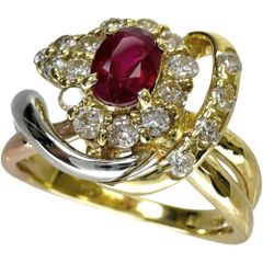 11号 サファイア 0.88ct ダイヤモンド 0.46ct リング・指輪 K18