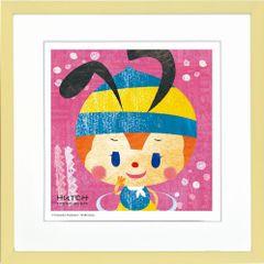 F6号】水森亜土 手描き作品/表裏サイン・裏描き有/油彩/アクリル/額縁