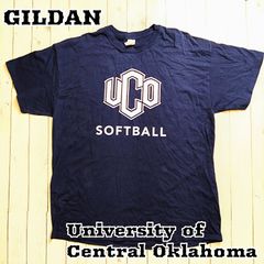 US古着 アメリカ古着 University of Central Oklahoma SOFTBALL Tシャツ ネイビー メンズXL