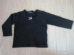 バーバリー BURBERRY 子供服 長袖 Ｔシャツ ロンt ティーシャツ トップス カットソー プルオーバー 黒 80cm ★3 キッズ ベビー 【中古】 ユーズド 女の子 女児 ガールズ ブランド USED アウトレット リサイクル 古着 子ども服