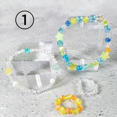 【障がい者さん作品】ハンドメイド ビーズ ブレスレット 指輪 手作り セット まとめ売り アクセサリー