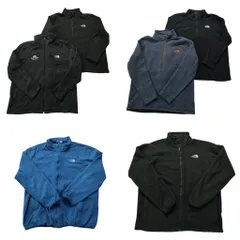 古着卸 まとめ売り ノースフェイス フリース 6枚セット (メンズ XL /2XL ) フルジップ ハーフジップ 企業 ジップポケット 中古 古着 NC2614