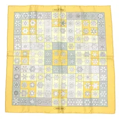 HERMES　エルメス　スカーフ　カレ45　FEUX DE L'HIVER (冬の火）雪の結晶　美品　aq11402