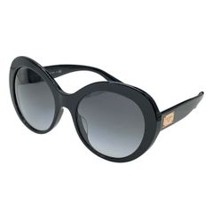 ドルチェ&ガッバーナ ドルガバ D&G DG4295-F 501/8G サングラス アイウェア ラウンド ブラック ロゴ DOLCE&GABBANA
