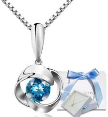 【在庫セール】品質書付き】スワロフスキージルコニア ネックレス 【日本製 ピアス レディース FLAWLESS] シルバー スワロフスキー [EVER プレゼント