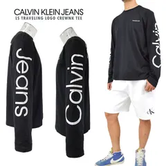 CALVIN KLEIN JEANS カルバン・クライン ロングTシャツ 長袖T 袖ロゴ 長袖T 長袖TEE バックプリント アイコニック ユニセックス 男女兼用 プレゼント ギフト