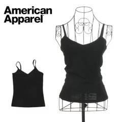【新品】アメリカンアパレル キャミソール S 黒 ブラック レディース American Apparel キャミ トップス アメアパ ブラキャミ USAモデル ブランド おしゃれのサムネイル