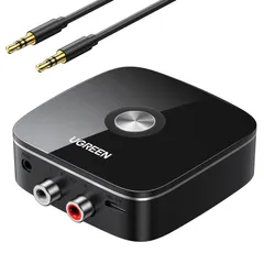 【在庫処分】3.5mm AUX＋RCA 【TELEC認証番号：R211-190314】 ブルートゥース受信機 オーディオレシーバー EDR省電対応 レシーバー コンポ/TV/スピーカーなど用 ワイヤレス化 Bluetooth5.0 AAC対応 UGREEN 使