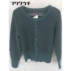 ◇ JEANASIS ジーナシス 総柄 長袖 ニット カーディガン サイズF グリーン系 レディース 【中古】 【1102250012648】