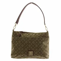 クリスチャンオリビエ CHRISTIAN OLIVIER ハンドバッグ ショルダー 2WAY ナイロン レザー 総柄 ロゴ ゴールド金具 カーキ /XZ ■GY11