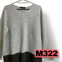 UNITED ARROWS LTD. (ユナイテッドアローズ リミテッド)　Vネックニット　グレー色×ブラック色 フリーサイズ　レディーストップス　管理M322