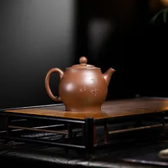 中国古美術品急須紫砂茶器 「二号直形壺」在銘