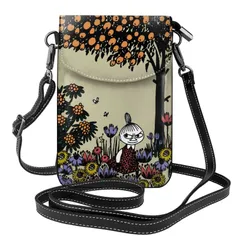 【在庫処分】スマホポーチ レディース 本革 ショルダーバッグ リトルミィ メンズ 薄い 軽量 スマホポシェット 人気 ムーミン かわいい 財布 ミニポーチ 斜め掛けバッグ。高い19.2cm×幅12.5cm×厚4cm。