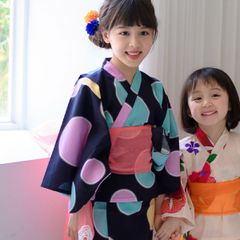 浴衣 麻の葉 モノクロ 古典柄 大正浪漫 レトロ 100㎝ - メルカリ