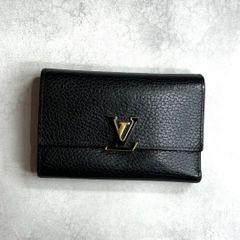 LOUIS VUITTON ルイヴィトン / ポルトフォイユカプシーヌコンパクトウォレット 三つ折り財布 トリヨンレザー ブラック ピンク M62157