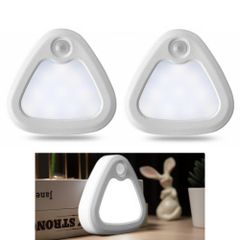 新品 足元灯 スティックオンモーションLEDナイト 室内 電池式シーリング 室内 光付き省エネナイト 寝室、階段、クローゼット、廊下用 人感センサーライト 【2個 センサーライト ホワイト】