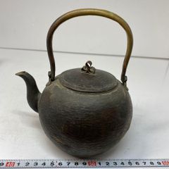 いぶし銀仕上げ 銀瓶 湯沸かし 煎茶道具 茶道具 重量406g 金属工芸