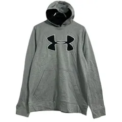 UNDER ARMOUR ロゴジャージ パーカー S グレー アンダーアーマー スポーツ プルオーバー 裏起毛 古着卸 アメリカ仕入 a701-7188のサムネイル