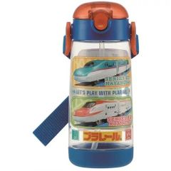 スケーター PDSH5 プラレール 子供用 水筒 クリアボトル ストロー式 480ml かっこいい かわいい 入園 入学 通園 通学 ワンタッチ 簡単 プレゼント 子供 こども 誕生日 女の子 男の子 新学期 送料無料 飲みやすい シリコンストロー