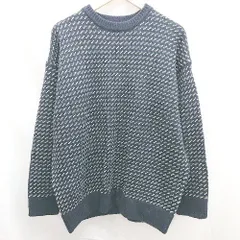 ◇ MACOBER マコバ クルーネック ビッグサイズ 長袖 ニット サイズ表記なし ネイビー レディース E 1303160010285のサムネイル