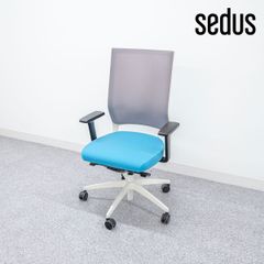 【展示品】Sedus セダス quarterback クォーターバック オフィス アーム  キャスター チェア ファブリック ブルー マルクス・デルナー