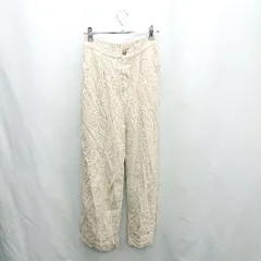 ◇ Θ AZUL BY MOUSSY バックウエストゴム ストレートパンツ サイズS ベージュ レディース E  【1502030022339】