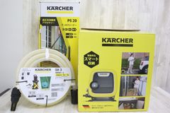 未使用 ケルヒャー KARCHER K Mini 家庭用 高圧洗浄機 別売りパーツ付き 自給用ホース デッキクリーナー 通電未確認のサムネイル