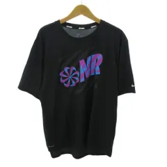 ナイキ NIKE 美品 ドライフィット DRY-FIT Tシャツ 風車ロゴ プリント 半袖 XL 黒 ブラック 0807 ●ECO