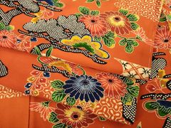 平和屋着物＊夏物 小紋 紗 流水舞花文 正絹 逸品 CAAS5141ut