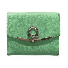 【美品】Ferragamo フェラガモ　長財布　2つ折り　ガンチーニ　グリーン Amazon | フェラガモ FERRAGAMO 2つ折り財布 22C877 740817