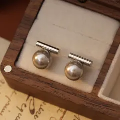 ☆ シルバー ☆ ピアス メタルバー パール ボリューム ピアス パール 1粒 パールピアス 耳飾り アクセサリー シンプル 大人っぽい 上品 きれいめ おしゃれ かわいい 結婚式 二次会 入学式 卒業式 入園式 卒園式 フォーマル 冠婚葬祭 贈り物 女性