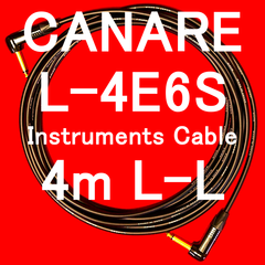 CANARE L-4E6S Instruments Cable w/ Neutrik Gold Plated TS Plug LL 4m