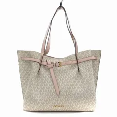 マイケルコース MICHAEL KORS 35S1GU5T7B トートバッグ エミリア PVC MK総柄 ロゴ 白 アイボリー ピンク /FT