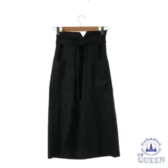 ☆美品 COMME CA コムサ スカート フレア ベルト付き ロング レディース ブラック 11 901-6671 送料無料 古着