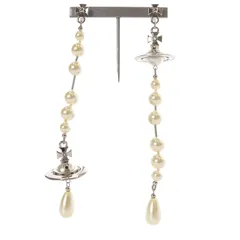 ヴィヴィアンウエストウッド Vivienne Westwood ブロークン ピアス BROKEN PEARL アシンメトリー オーブ パール シルバー色 /YO17