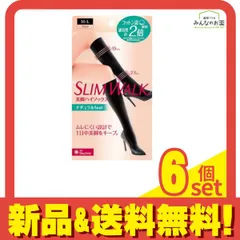 スリムウォーク 美脚ハイソックス ナチュラルfeel ブラック M-L 1足入 6個セット まとめ売り