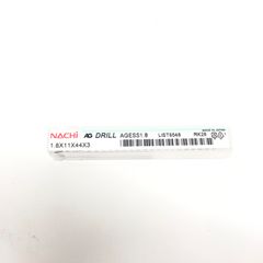不二越 NACHI(ナチ) ハイスドリル AG-ESS ドリル AGコーティング AGESS 1.8mm×11mm×44mm Ｍ0829F