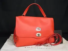 ■新品■未使用■ ZANELLATO ザネラート ポスティーナ レザー 2WAY ハンドバッグ ショルダー レディース オレンジ系 FM4478のサムネイル