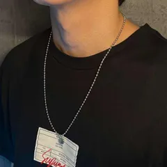 60cm コインネックレス シルバー ボールチェーン メンズ アクセサリー 長め