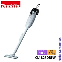 【新品】 マキタ（makita）  18V 充電式クリーナ 紙パック式 ワンタッチスイッチ バッテリー ・充電器付き CL182FDRFW 工具 コードレス 掃除機 クリーナー