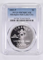 2002-P PR70 オリンピック SLC 記念ドル PCGS ブルーラベル