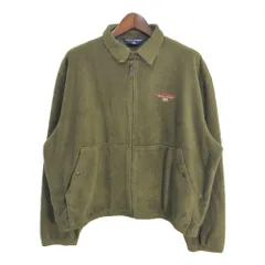 90年代 USA製 POLO SPORT ポロスポーツ フリースジャケット ラルフローレン グリーン (メンズ XL) 中古 古着 S9785