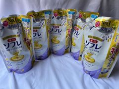 ５袋セット　薬用ソフレ　詰め替え用　ホワイトフローラルの香り　入浴剤　高保湿