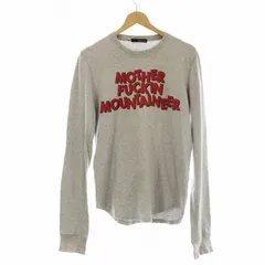 ディースクエアード DSQUARED2 Tシャツ カットソー 長袖 ロンT ロゴ ダメージ加工 S グレー 赤 レッド  71XM321 /OR