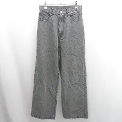 ◇ Θ モノマート モード系　シルエット ヴィンテージメイクバギーセミワイドデニムパンツ サイズXS グレー系 メンズ E  【1507160032012】