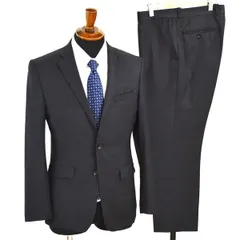 スーツセレクト 2つボタン シングルスーツ M A5 ダークグレー ノータック 極 定番 人気 通勤 営業 BLGP1706 夏物 春夏 薄手  5XE054 【送料無料】【中古】【メンズビジネス】202505