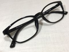 訳あり キズあり　レンズ無 メガネフレーム 度無し ウェリントン TR90 ブラック K057