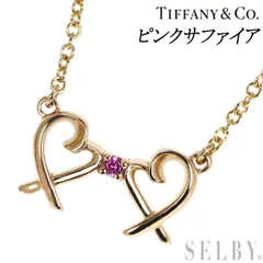 ティファニー Tiffany & Co. ネックレス ラヴィング ラビング ハート ピンクサファイア K18WGランクA